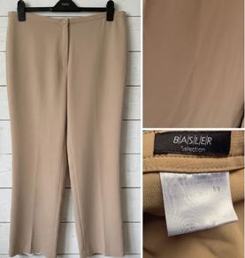 Basler designer wide leg camel trousers chic sophisticated