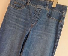Large, High Waisted Spanx Mid-Blue Denim Shaping Jeans