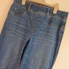 Large, High Waisted Spanx Mid-Blue Denim Shaping Jeans