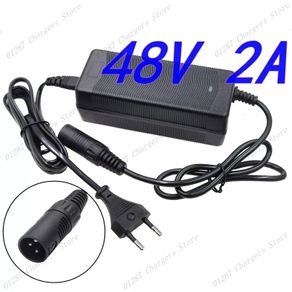 48V 2A 3Pin Battery Charger For 57.6V Electric Bicycle, Scooters, Motorcycle bike Brand new UK adapter