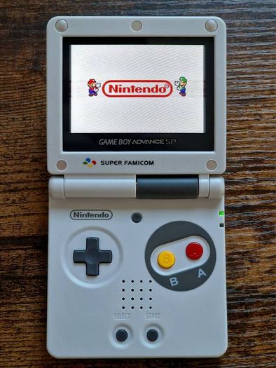 Game Boy Advance SP IPS USB C Super Famicom Edition