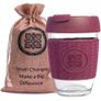 Funk My World - Burgundy Eco-Friendly Travel Mug Borosilicate Glass - 12oz Barrister Friendly Image 3