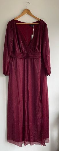 Ever Pretty stunning occasion evening dress burgundy plus size fully lined