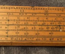 Navigational GUNTER Ruler. Rare Item. Circa 1840s