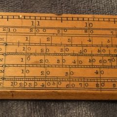 Navigational GUNTER Ruler. Rare Item. Circa 1840s