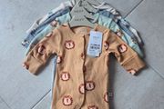 First Size (Newborn), With Tags 4 Next Animal Print Sleepsuits