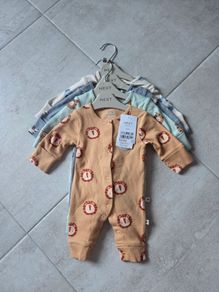 First Size (Newborn), With Tags 4 Next Animal Print Sleepsuits