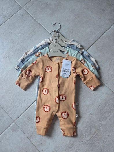 First Size (Newborn), With Tags 4 Next Animal Print Sleepsuits
