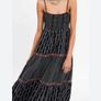 Fab Zara Bloggers Black Embroidered Boho MIDI Dress Image 5
