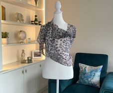 Light Pink & Black Leopard Print Shawl / Scarf