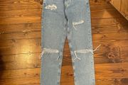 Primark boyfriend slouch denim jeans size UK 6 with tips