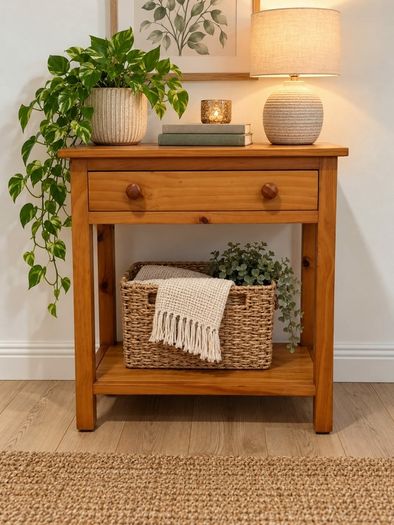 Solid Pine Console Table/ Hall Table