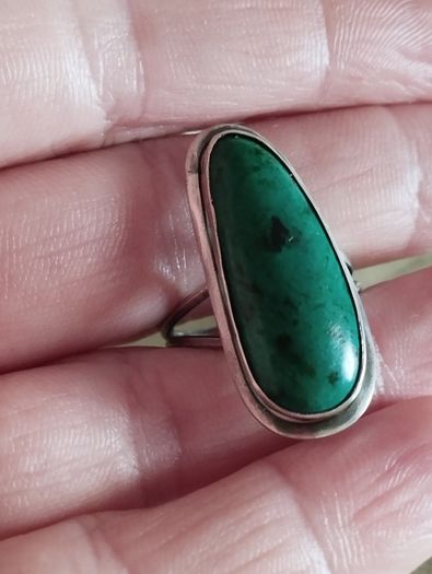Vintage silver 925  ring with Eilat stone.