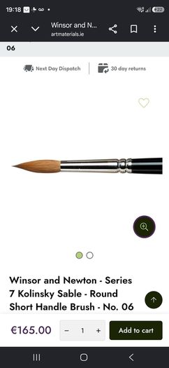 430X Professional Painting Brushes made in England Winsor Newton sable brushes Oil Painting Watercolour Hog bris
