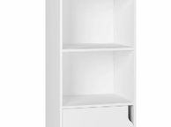 main image for ad BRAND NEW Bookshelf Storage Unit 4 Cubes Wooden Free Standing Cabinet Display Shelves Organize with Door Legs White for Home and Office