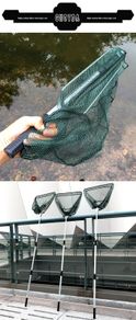 Collapsible Fishing Nets Aluminum Alloy Fishing Tools Small Mesh Foldable Landing Net Pole Casting Network Trap