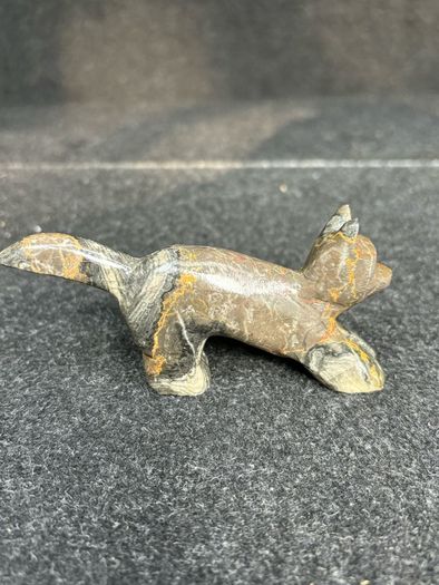 Small Carved Stone Cat