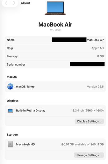 Apple MacBook Air M1 A2237 (2020) in Rose Gold