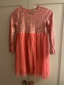 Leigh tucker willow pink flower tulle dress age 6-7