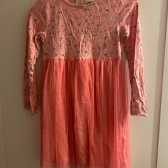 Leigh tucker willow pink flower tulle dress age 6-7