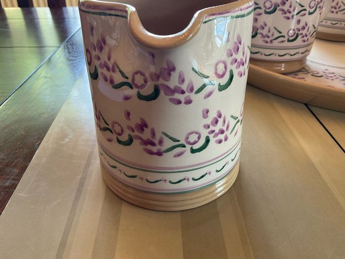 Nicholas Mosse lavender collection from Washington creek . Mugs, jugs , tea pot and platter .pricing the mug fir this ad