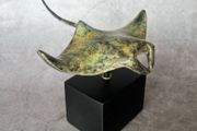 Manta Ray On Stand - Patinated Bronze