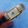 Vintage Bernard Lacomb Women's Two Toned Cuff Band Watch (works well) Image 8