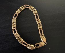 18k / ct gold bracelet / bangle 2 tone yellow gold