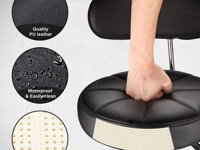 Swivel Stools with Wheels Height Adjustable Rolling Spa Stool Backrest (FREE POSTAGE)