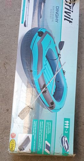 3-Person Inflatable Dinghy Bundle Complete Water Adventure Set New
