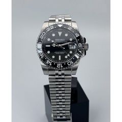 Custom Seiko Mod Black GMT Automatic 40mm
