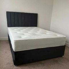 New Divan Beds Instock. All Sizes Available. All Colours Available.. Drawers Option Available. Tufted Memory Foam Mattresses Available