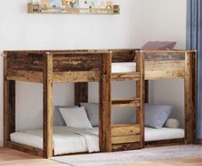 Bunk Bed for Kids Old Wood 100 x 200 cm Engineered Wood
