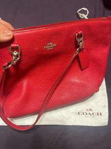Red authentic coach medium sized bag