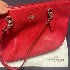 Red authentic coach medium sized bag