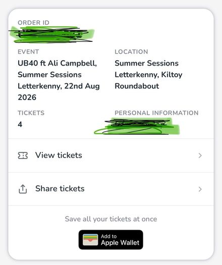 UB40 summer sessions