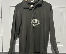 Reebok Grey Long Sleeve Polo