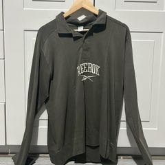 Reebok Grey Long Sleeve Polo