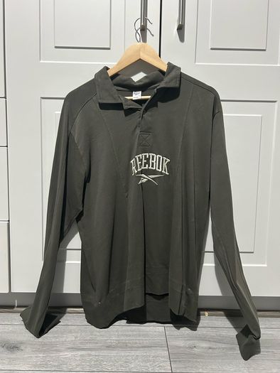 Reebok Grey Long Sleeve Polo