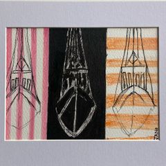 Original Art Boat Art Yacht Art contemporary Irish Art abstract painting