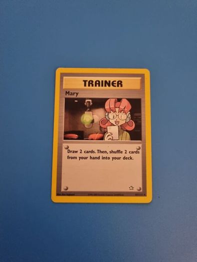 Mary Trainer Pokemon Card from Vintage Set Neo Genesis