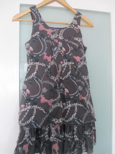 M&S Marks and Spencer Limited Collection Brown & Grey Dress Age 11 yrs
