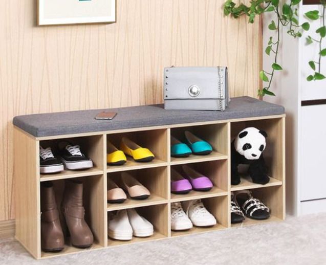 Shoes Cupboard Storage With Cushion - Free Delivery