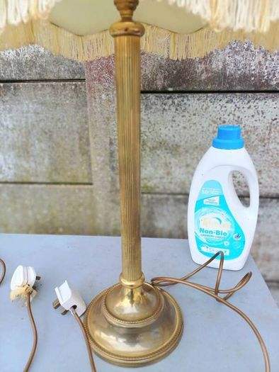 Vintage Brass Column Table Lamps