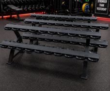 Commercial gym dumbbell racks