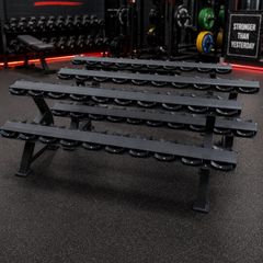 Commercial gym dumbbell racks