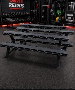Commercial gym dumbbell racks