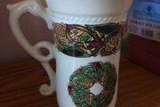 CRE Galway Porcelain Celtic Knot Dragon Handle Coffee Mug