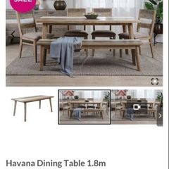Havana Dining Table 1.8m - Excellent Condition (Table Only)