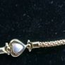 14k Yellow Gold 585 Pave  Heart Pendant 17" Popcorn Link Chain Necklace 12,85g and Box Image 6